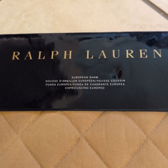 NWT Ralph Lauren Euro Sham Cromwell Quilted Camel Beige Tan - Picture 3 of 10